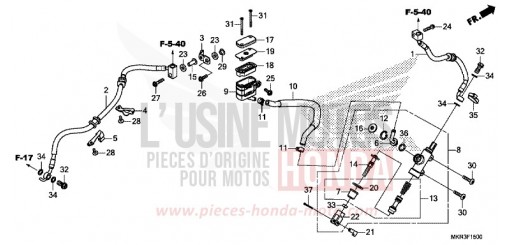 MAÎTRE-CYLINDRE DE FREIN ARRIÈRE CBR1000STN de 2022